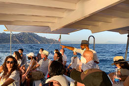 Sunset Aperitif and guided boat tour along the Coast